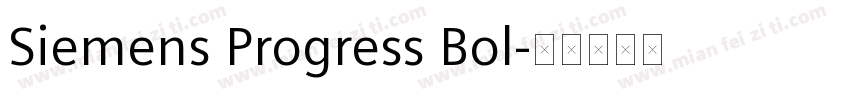 Siemens Progress Bol字体转换